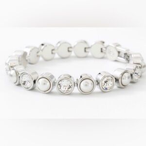 Touchstone Crystal by Swarovski TCS Treasured Ice pearl and crystal bracelet NEW